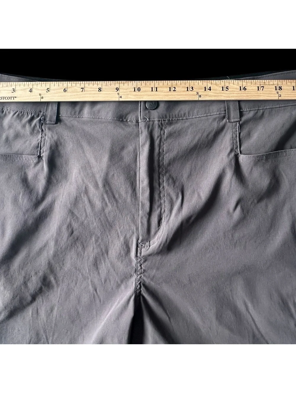 Orvis Men’s Cargo Shorts Gray Nylon Stretch Outdoor Hiking Fishing Size 40